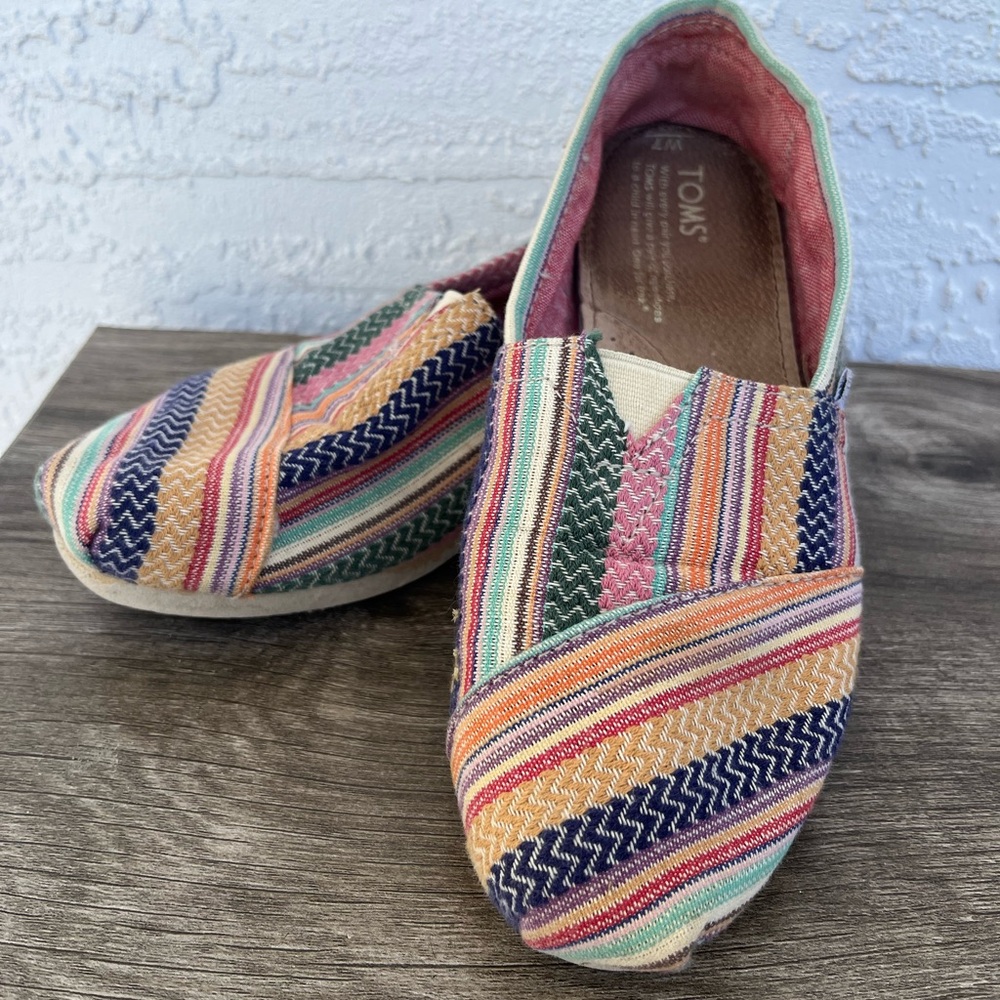 TOMS Colorful Striped Canvas Slip-Ons